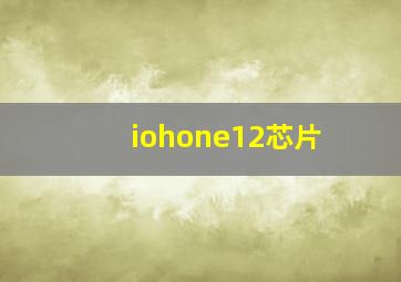 iohone12芯片