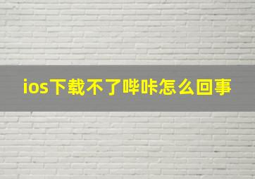 ios下载不了哔咔怎么回事