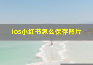 ios小红书怎么保存图片