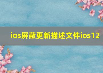 ios屏蔽更新描述文件ios12