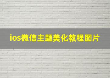 ios微信主题美化教程图片