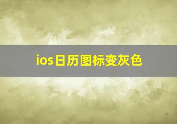 ios日历图标变灰色