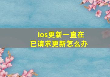 ios更新一直在已请求更新怎么办