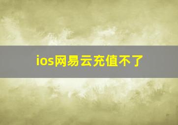 ios网易云充值不了