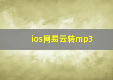 ios网易云转mp3