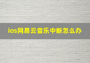 ios网易云音乐中断怎么办