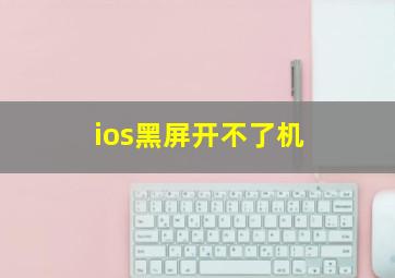 ios黑屏开不了机