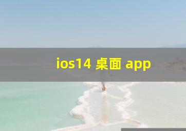 ios14 桌面 app