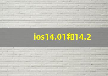 ios14.01和14.2