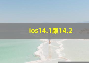 ios14.1跟14.2