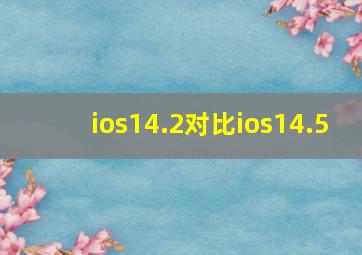 ios14.2对比ios14.5