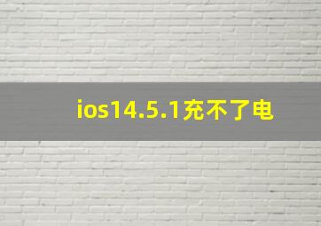 ios14.5.1充不了电