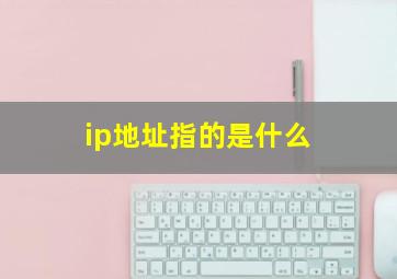 ip地址指的是什么