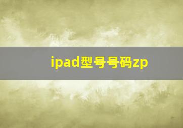 ipad型号号码zp