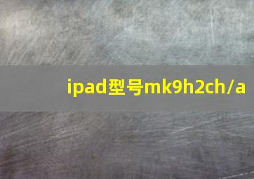 ipad型号mk9h2ch/a