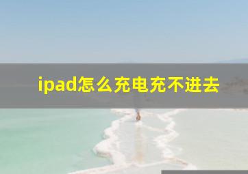 ipad怎么充电充不进去