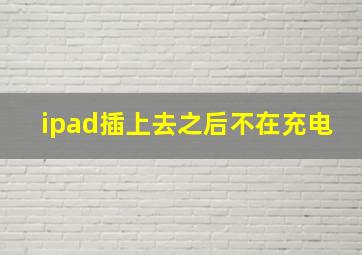 ipad插上去之后不在充电