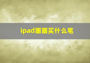 ipad画画买什么笔