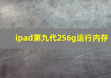 ipad第九代256g运行内存