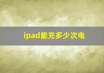 ipad能充多少次电