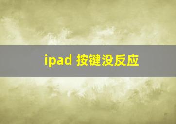 ipad 按键没反应