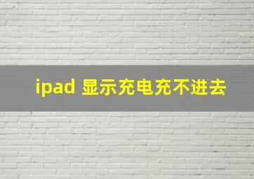 ipad 显示充电充不进去