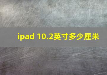 ipad 10.2英寸多少厘米