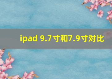 ipad 9.7寸和7.9寸对比