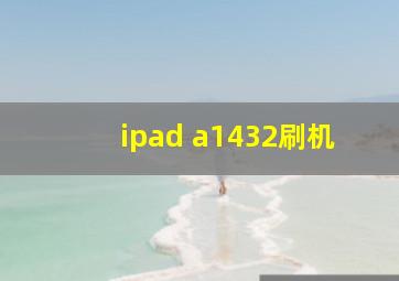 ipad a1432刷机