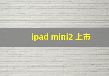 ipad mini2 上市