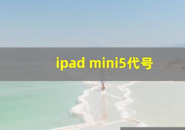 ipad mini5代号