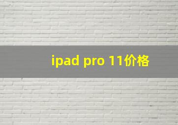 ipad pro 11价格