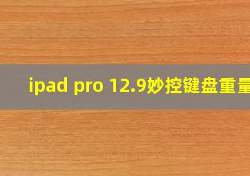 ipad pro 12.9妙控键盘重量