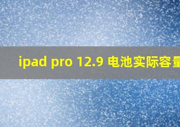 ipad pro 12.9 电池实际容量