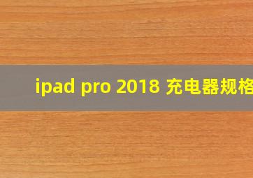 ipad pro 2018 充电器规格