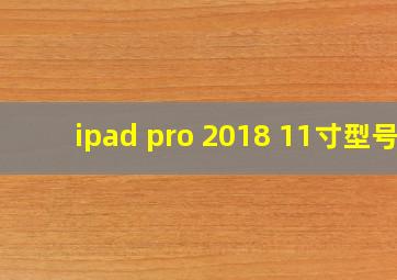 ipad pro 2018 11寸型号