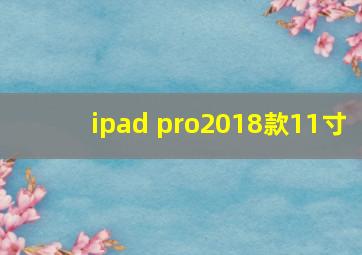 ipad pro2018款11寸