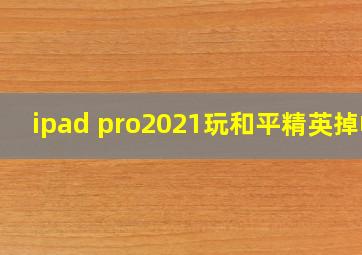 ipad pro2021玩和平精英掉帧