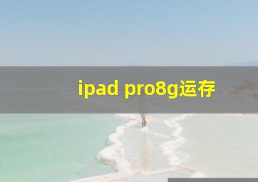 ipad pro8g运存