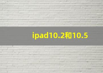 ipad10.2和10.5