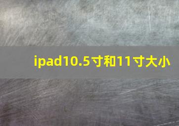 ipad10.5寸和11寸大小