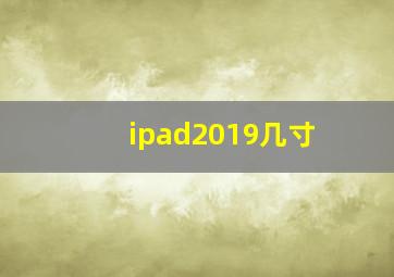 ipad2019几寸