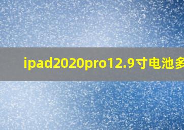 ipad2020pro12.9寸电池多大