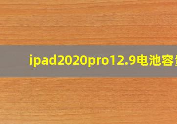 ipad2020pro12.9电池容量