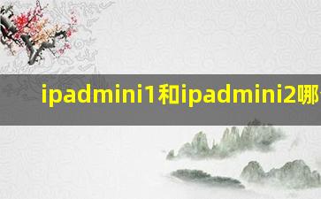 ipadmini1和ipadmini2哪个好