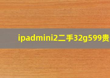 ipadmini2二手32g599贵吗