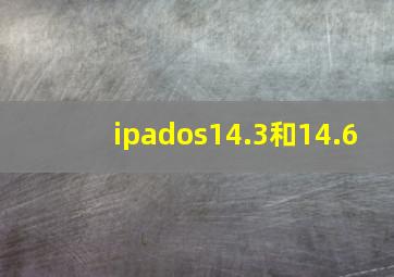 ipados14.3和14.6