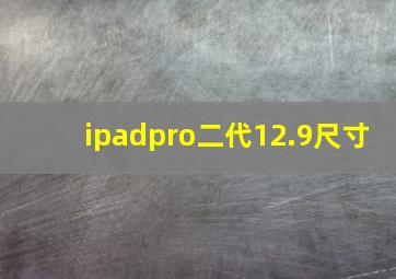 ipadpro二代12.9尺寸