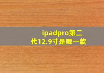 ipadpro第二代12.9寸是哪一款