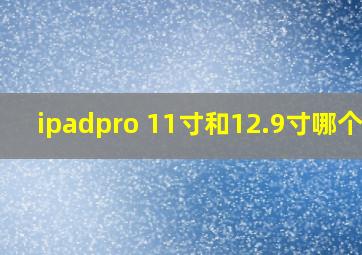 ipadpro 11寸和12.9寸哪个好